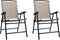 vidaXL - Tuinstoelen - inklapbaar - 2 - st - textileen - taupe