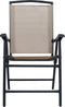 vidaXL - Tuinstoelen - inklapbaar - 2 - st - textileen - taupe