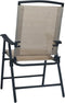 vidaXL - Tuinstoelen - inklapbaar - 2 - st - textileen - taupe