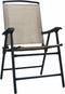 vidaXL - Tuinstoelen - inklapbaar - 2 - st - textileen - taupe