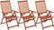 vidaXL - Tuinstoelen - inklapbaar - 3 - st - massief - acaciahout