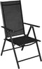 vidaXL - Tuinstoelen - inklapbaar - 4 - st - aluminium - en - textileen - zwart