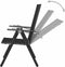 vidaXL - Tuinstoelen - inklapbaar - 4 - st - aluminium - en - textileen - zwart