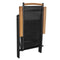 vidaXL - Tuinstoelen - inklapbaar - 4 - st - aluminium - en - textileen - zwart