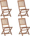 vidaXL - Tuinstoelen - inklapbaar - 4 - st - massief - acaciahout