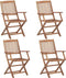 vidaXL - Tuinstoelen - inklapbaar - 4 - st - massief - acaciahout