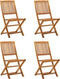 vidaXL - Tuinstoelen - inklapbaar - 4 - st - massief - acaciahout