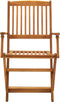 vidaXL - Tuinstoelen - inklapbaar - 4 - st - massief - acaciahout