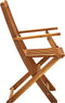 vidaXL - Tuinstoelen - inklapbaar - 4 - st - massief - acaciahout
