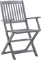 vidaXL - Tuinstoelen - inklapbaar - 4 - st - massief - acaciahout
