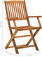 vidaXL - Tuinstoelen - inklapbaar - 4 - st - massief - acaciahout