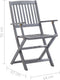 vidaXL - Tuinstoelen - inklapbaar - 4 - st - massief - acaciahout