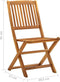 vidaXL - Tuinstoelen - inklapbaar - 4 - st - massief - acaciahout