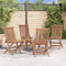 vidaXL - Tuinstoelen - inklapbaar - 4 - st - massief - teakhout