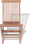vidaXL - Tuinstoelen - inklapbaar - 4 - st - massief - teakhout