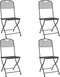 vidaXL - Tuinstoelen - inklapbaar - 4 - st - metaalgaas - antracietkleurig