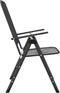 vidaXL - Tuinstoelen - inklapbaar - 4 - st - metaalgaas - antracietkleurig