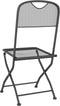 vidaXL - Tuinstoelen - inklapbaar - 4 - st - metaalgaas - antracietkleurig