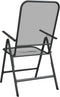 vidaXL - Tuinstoelen - inklapbaar - 4 - st - metaalgaas - antracietkleurig