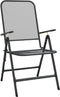 vidaXL - Tuinstoelen - inklapbaar - 4 - st - metaalgaas - antracietkleurig