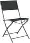 vidaXL - Tuinstoelen - inklapbaar - 4 - st - staal - en - textileen - zwart