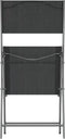vidaXL - Tuinstoelen - inklapbaar - 4 - st - staal - en - textileen - zwart
