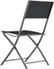 vidaXL - Tuinstoelen - inklapbaar - 4 - st - staal - en - textileen - zwart