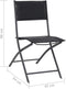 vidaXL - Tuinstoelen - inklapbaar - 4 - st - staal - en - textileen