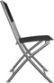 vidaXL - Tuinstoelen - inklapbaar - 4 - st - staal - en - textileen - zwart