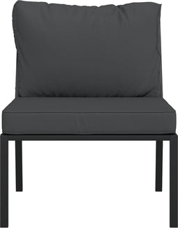 vidaXL - Tuinstoelen - met - grijze - kussens - 2 - st - 60x74x79 - cm - staal