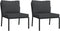 vidaXL - Tuinstoelen - met - grijze - kussens - 2 - st - 60x74x79 - cm - staal