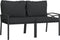 vidaXL - Tuinstoelen - met - grijze - kussens - 2 - st - 62x75x79 - cm - staal