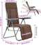 vidaXL - Tuinstoelen - met - kussen - inklapbaar - 2 - st - bruin