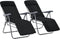 vidaXL - Tuinstoelen - met - kussen - inklapbaar - 2 - st - zwart