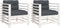 vidaXL - Tuinstoelen - met - kussens - 2 - st - massief - grenenhout - wit