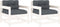 vidaXL - Tuinstoelen - met - kussens - 2 - st - massief - grenenhout - wit