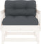 vidaXL - Tuinstoelen - met - kussens - 2 - st - massief - grenenhout - wit
