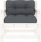 vidaXL - Tuinstoelen - met - kussens - 2 - st - massief - grenenhout - wit