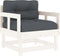 vidaXL - Tuinstoelen - met - kussens - 2 - st - massief - grenenhout - wit