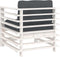 vidaXL - Tuinstoelen - met - kussens - 2 - st - massief - grenenhout - wit