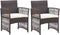 vidaXL - Tuinstoelen - met - kussens - 2 - st - poly - rattan - bruin