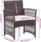 vidaXL - Tuinstoelen - met - kussens - 2 - st - poly - rattan - bruin