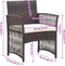 vidaXL - Tuinstoelen - met - kussens - 2 - st - poly - rattan - bruin