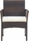 vidaXL - Tuinstoelen - met - kussens - 2 - st - poly - rattan - bruin