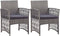 vidaXL - Tuinstoelen - met - kussens - 2 - st - poly - rattan - antraciet