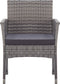 vidaXL - Tuinstoelen - met - kussens - 2 - st - poly - rattan - antraciet