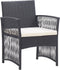 vidaXL - Tuinstoelen - met - kussens - 2 - st - poly - rattan - zwart