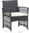 vidaXL - Tuinstoelen - met - kussens - 2 - st - poly - rattan - zwart