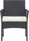vidaXL - Tuinstoelen - met - kussens - 2 - st - poly - rattan - zwart