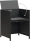 vidaXL - Tuinstoelen - met - kussens - 4 - st - poly - rattan - zwart